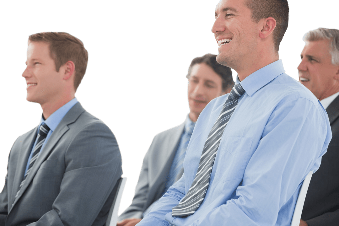 Transparent Group of Businessmen Enjoying Meeting