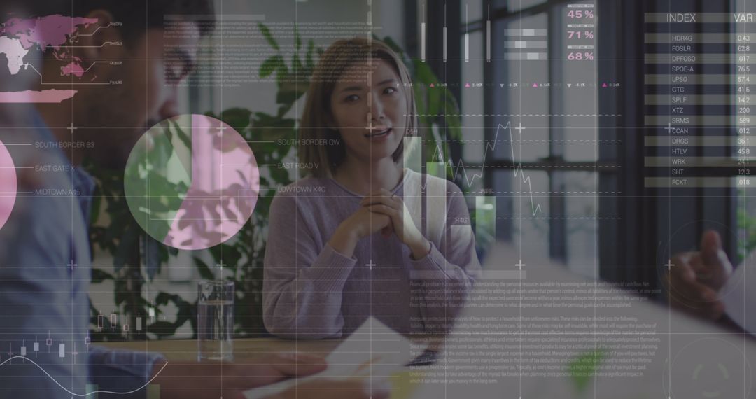 Young Professionals Analyzing Data in Modern Office