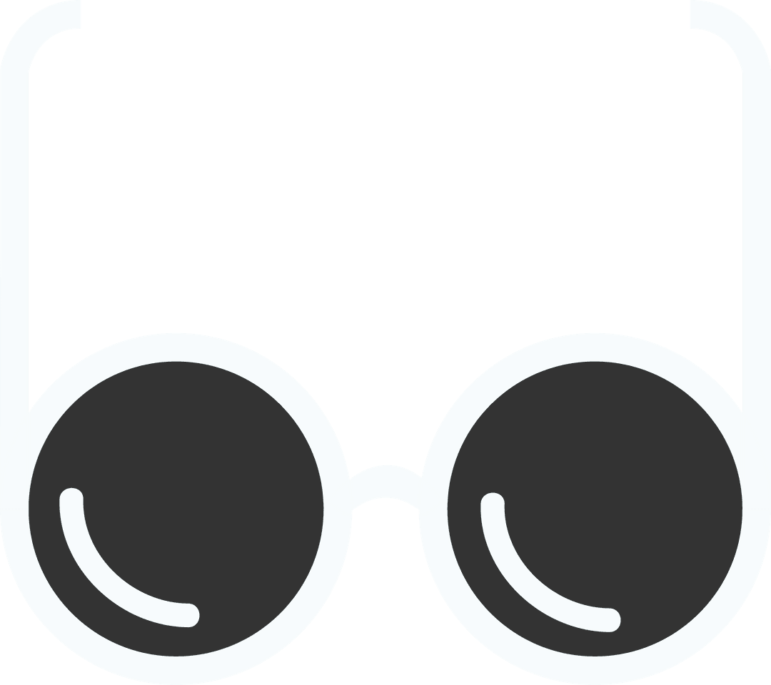 Transparent Sunglasses with Round Lenses Illustration