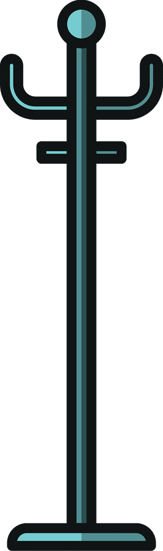 Blue Coat Hanger Illustration on Transparent Background