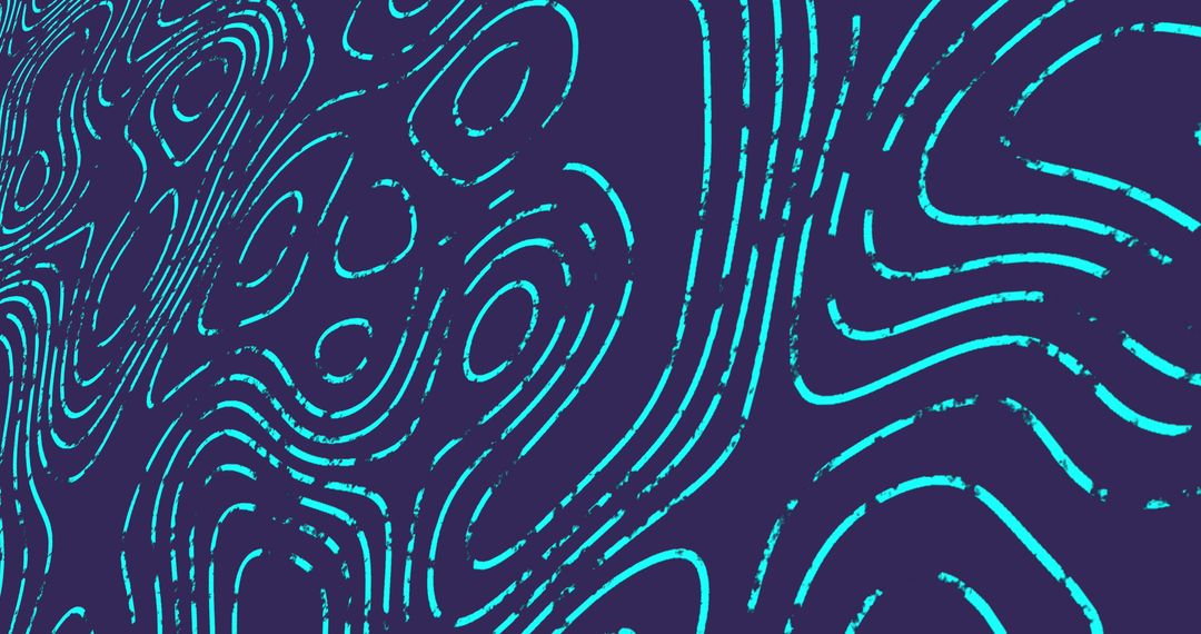 Abstract Blue Wavy Lines on Dark Background