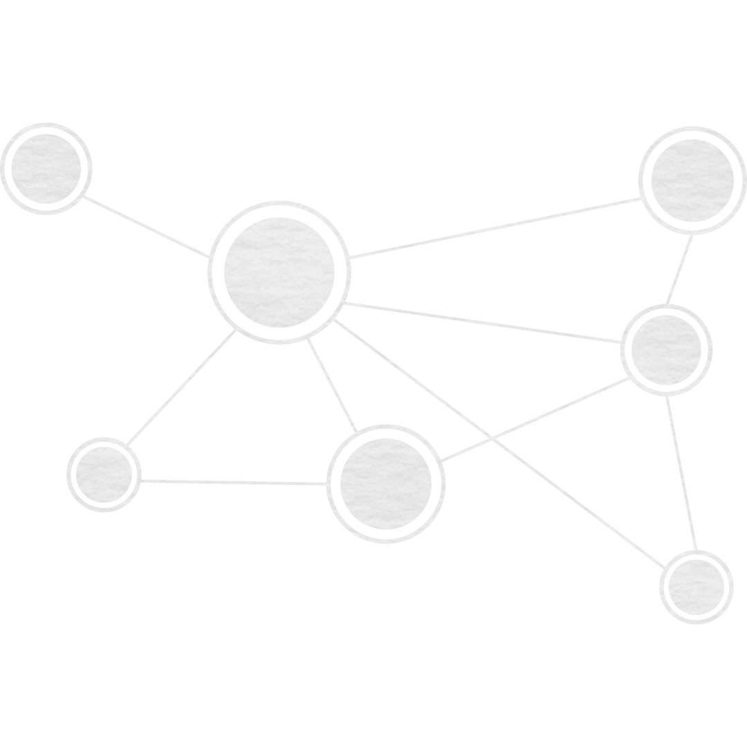 Abstract Transparent Network Link Illustration of Connected Circles