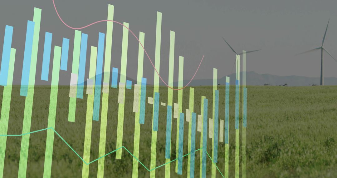 Data Visualization on Green Energy Landscape with Wind Turbines