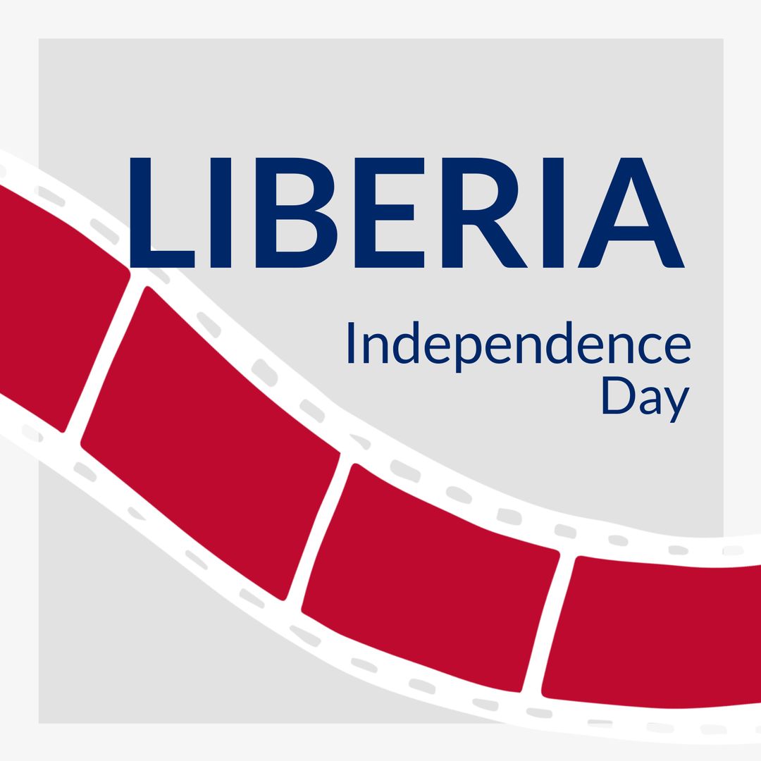 Liberia Independence Day Celebration Design with Film Motif