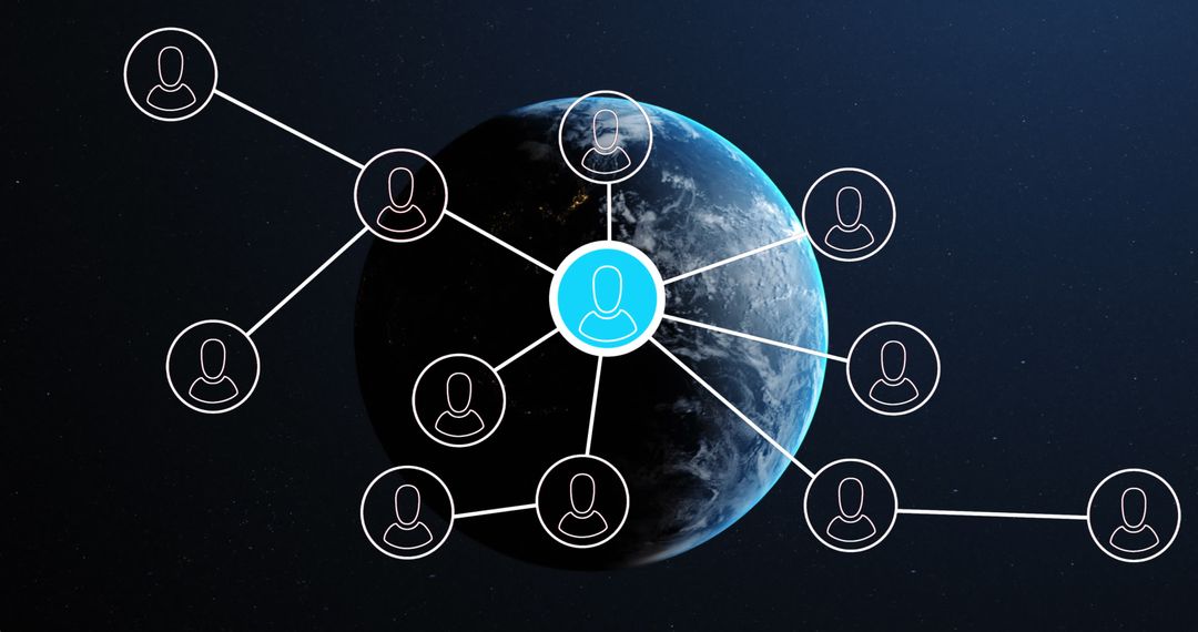 Global Networking Connectivity Around Earth