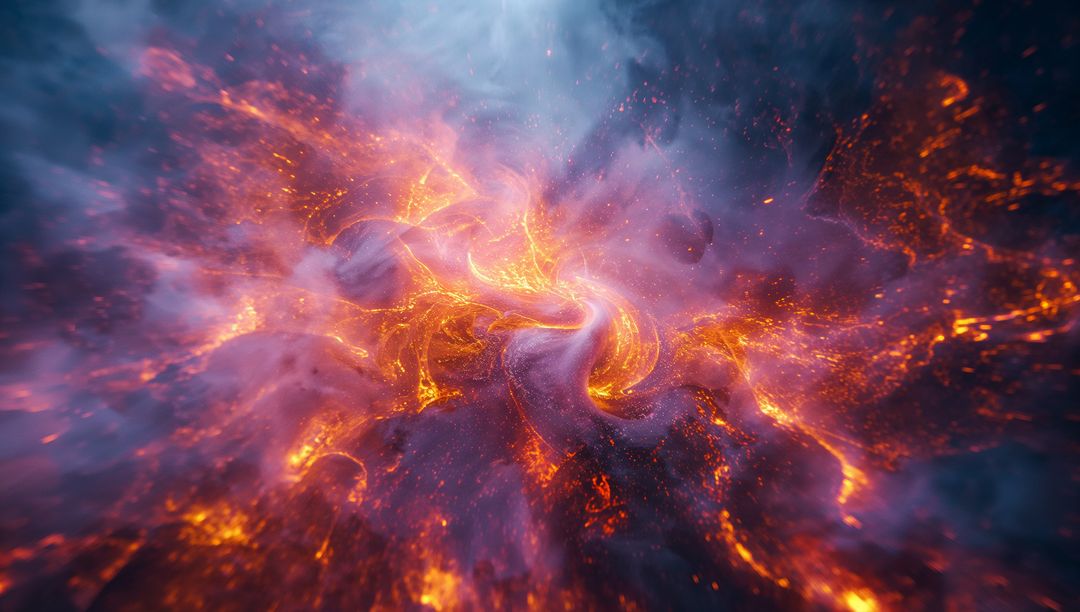 Fiery Vortex in Cosmic Void with Molten Plasma Flows
