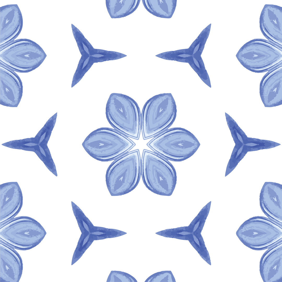 Purple floral patterns on transparent background vector art