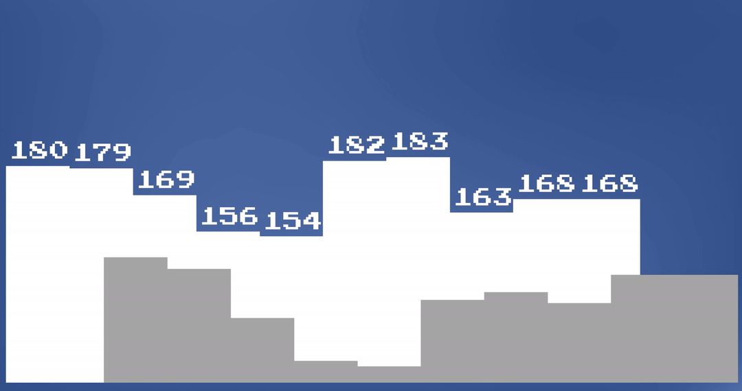 Statistical Data Visualization Against Blue Background