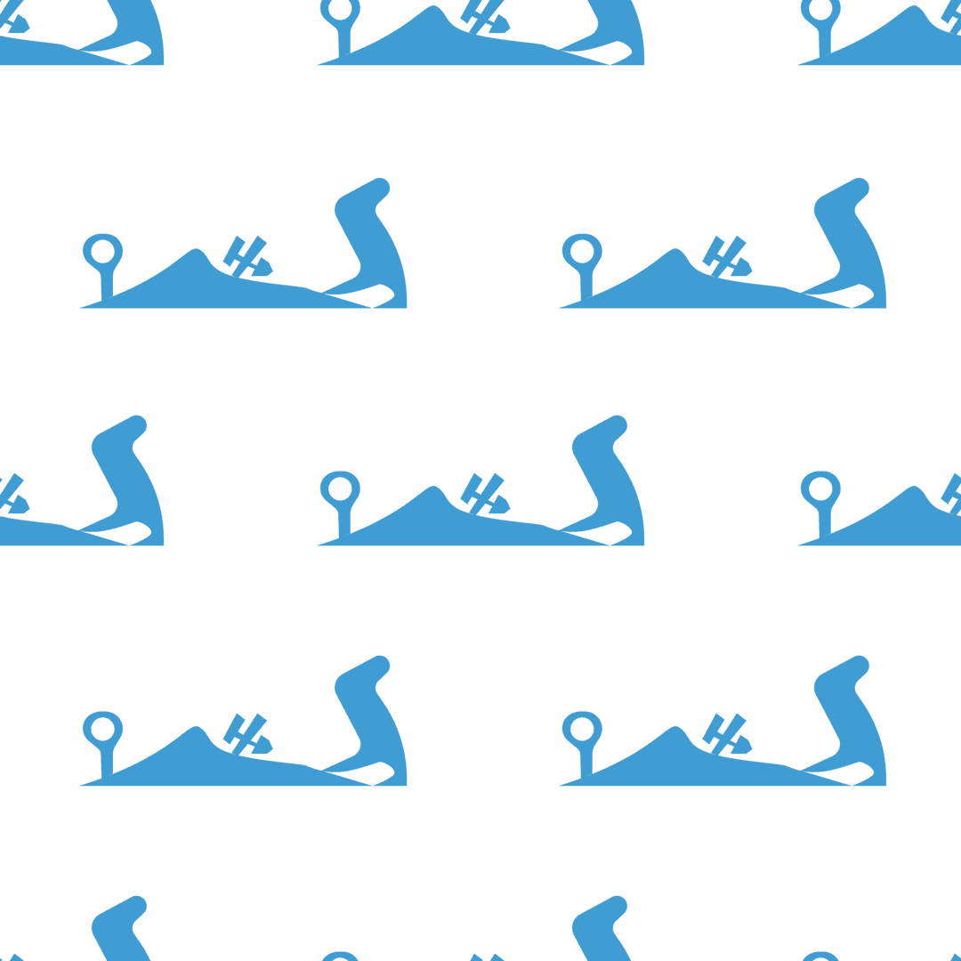 Seamless Blue Navigation Icons Pattern on Transparent Background