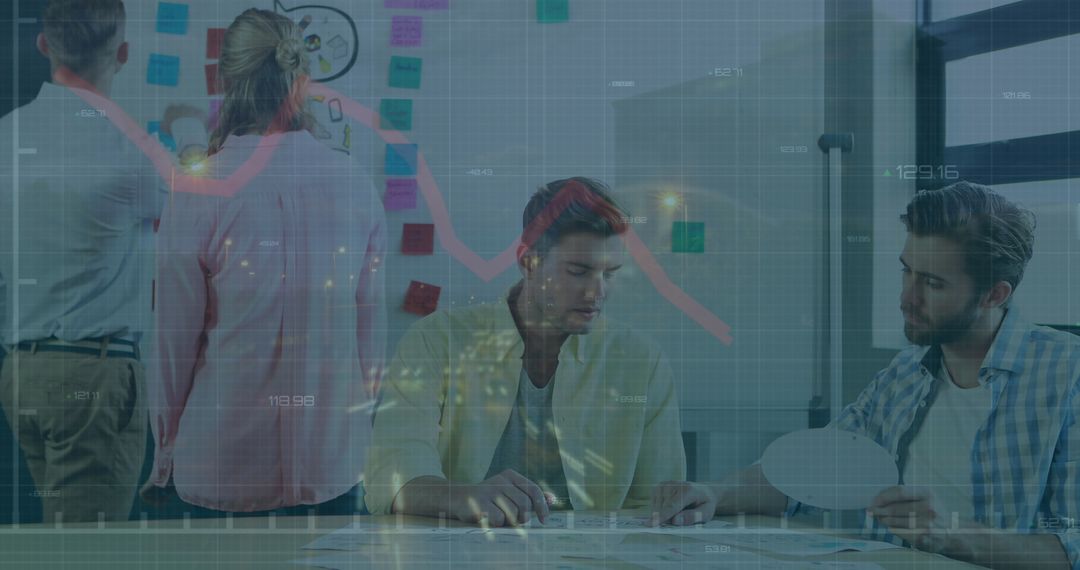 Brainstorming Startup Team in Modern Digital Workspace