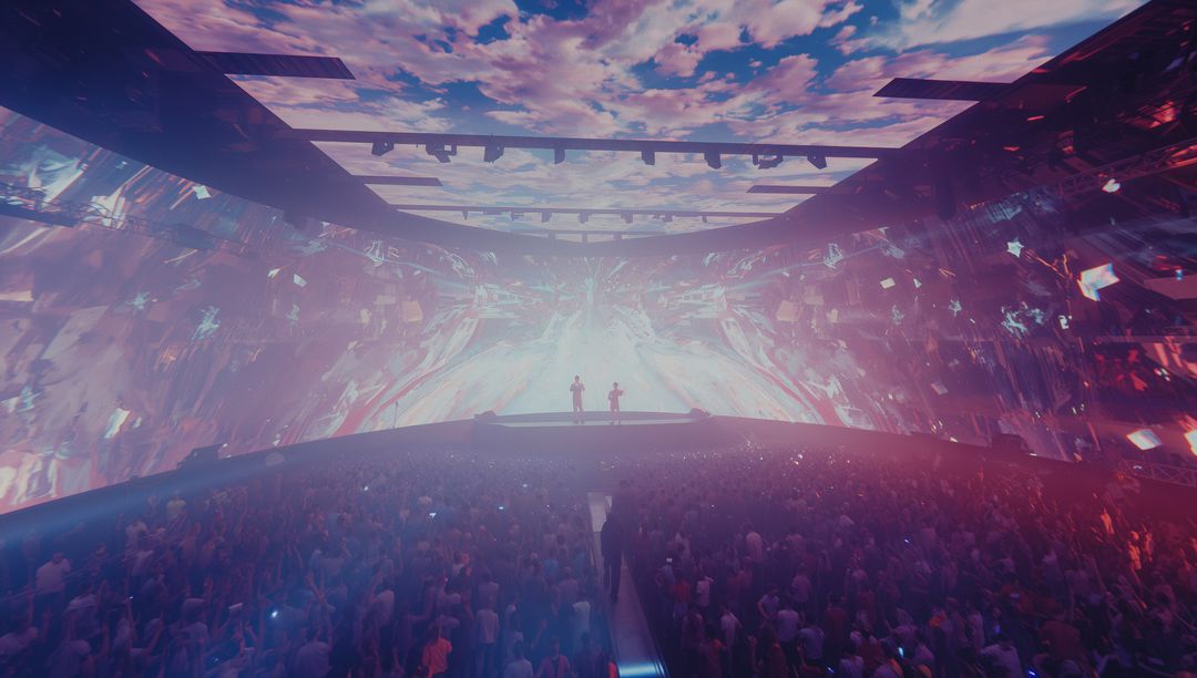 Futuristic Concert Performance with LED Screens and Digital Technology