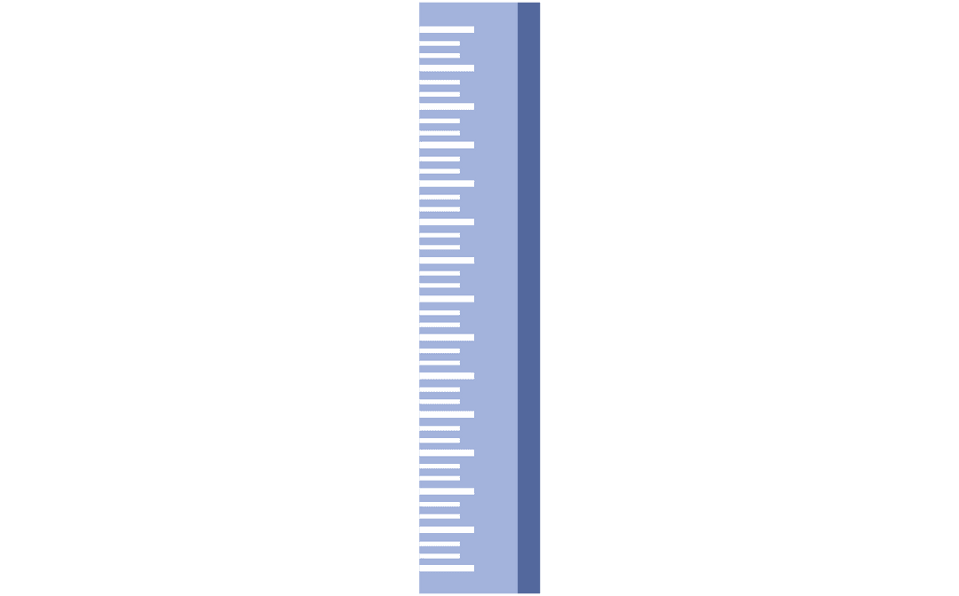 Blue Transparent Ruler Illustration for Educational Use