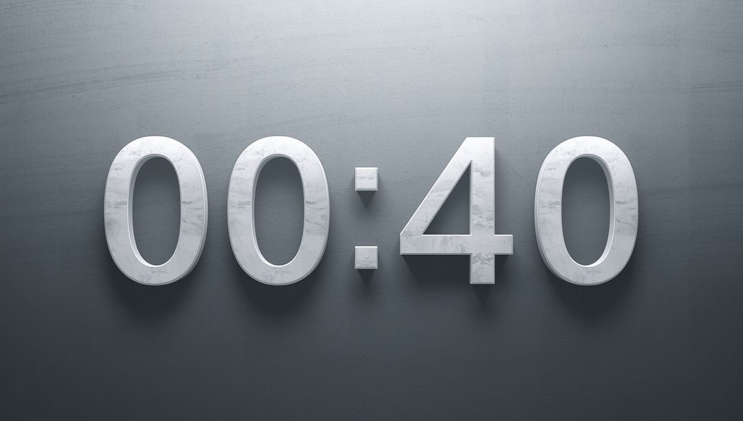 Minimalist Industrial Countdown Timer Display