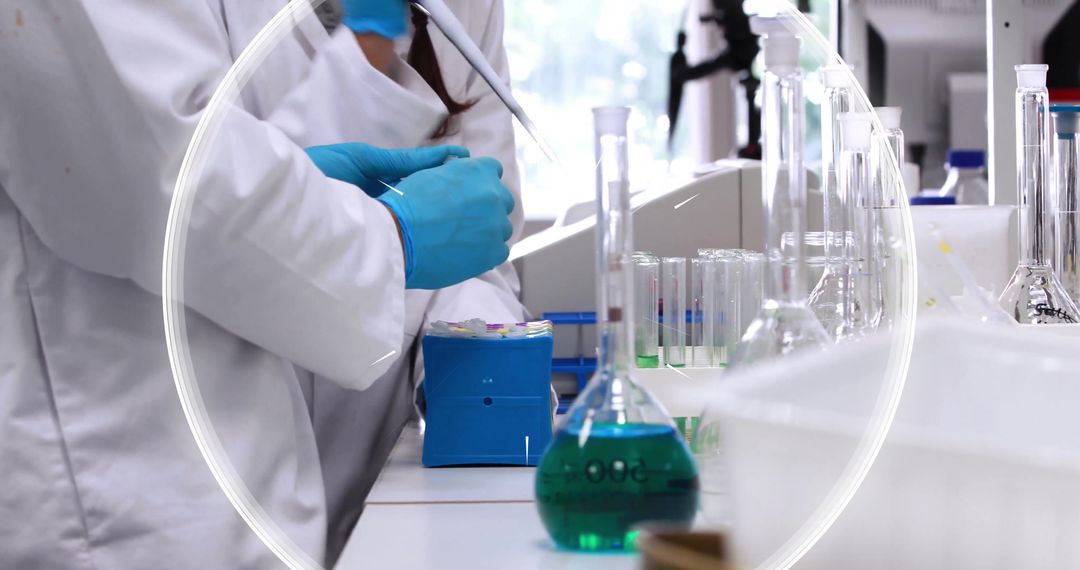 Diverse Scientists Conducting Experiments in Laboratory Setting