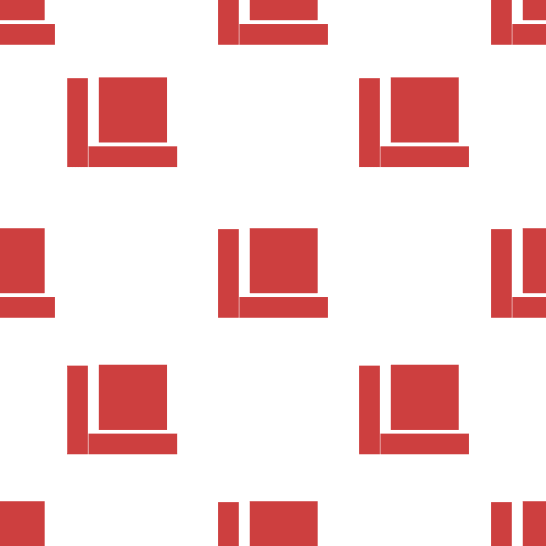 Red l-shaped pattern on transparent background vector illustration
