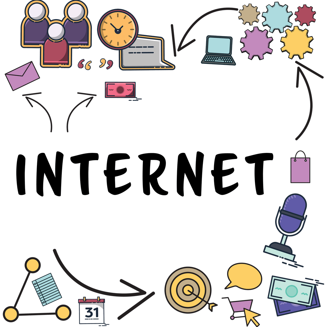 Innovative Digital Marketing Icons in Transparent Style