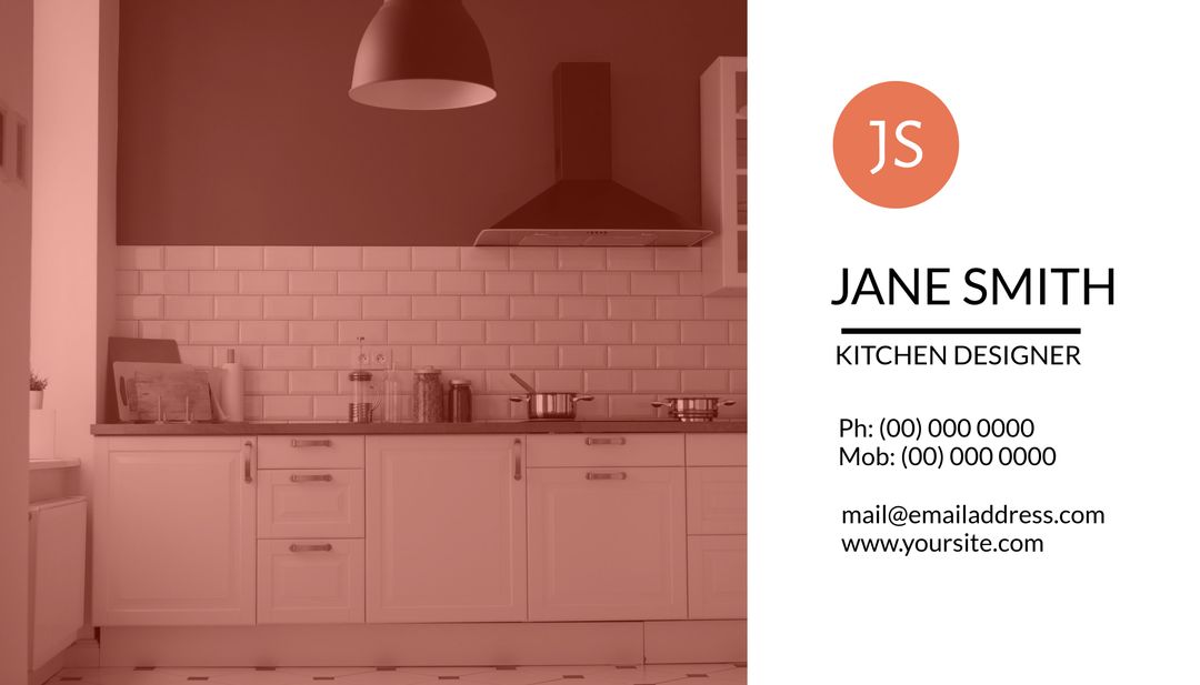 Elegant Kitchen Designer Business Card Template in Modern Design - Download Free Stock Templates Pikwizard.com