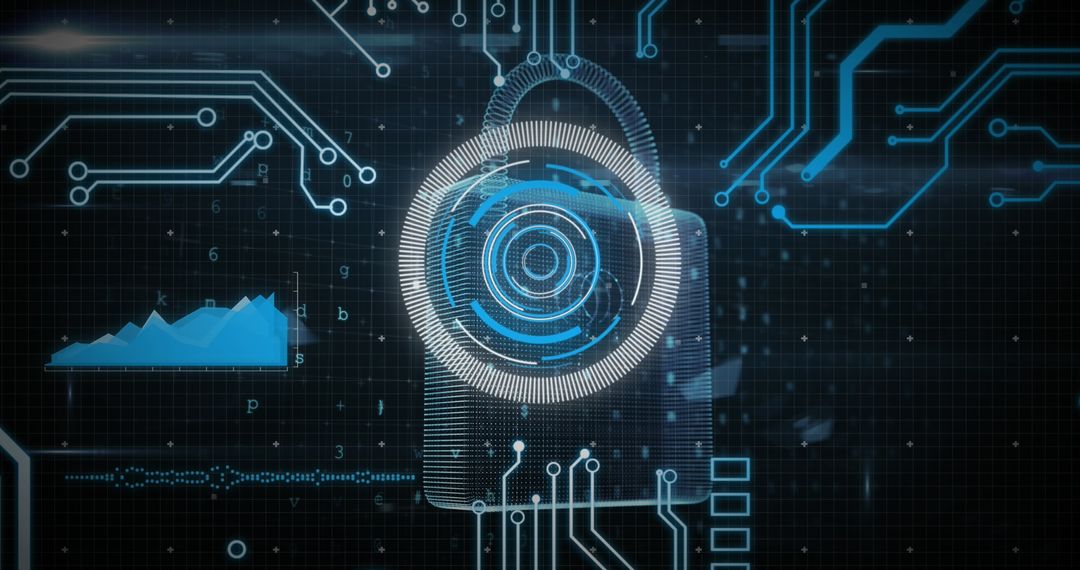 Cybersecurity and Data Protection Digital Interface Concept