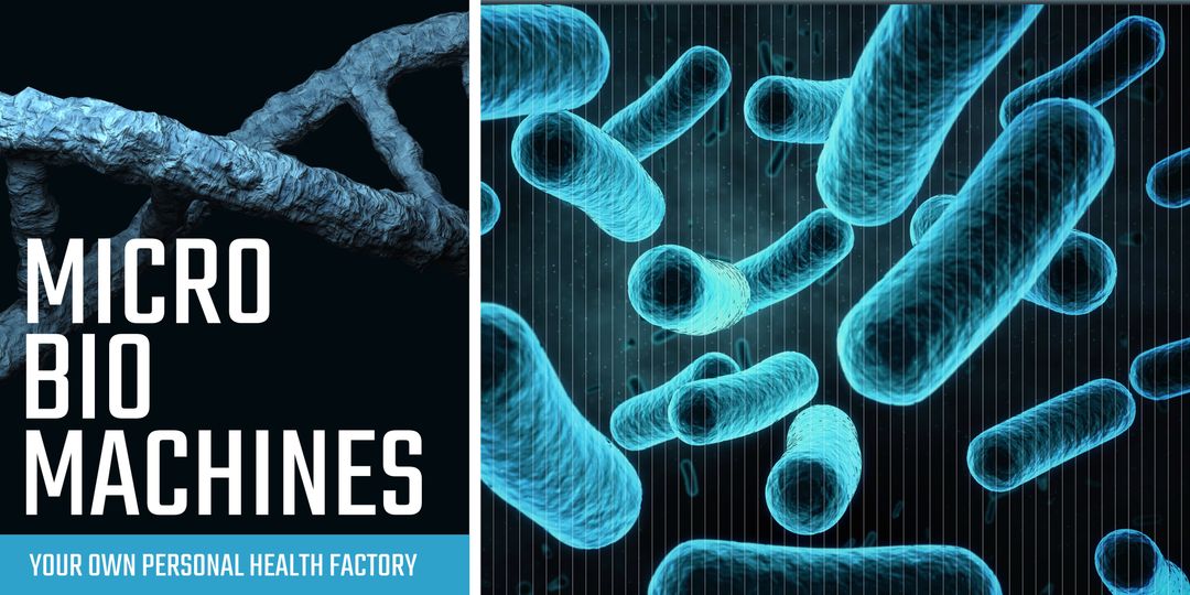 3D Rendered Bacteria Illustrating Biotechnology Concepts