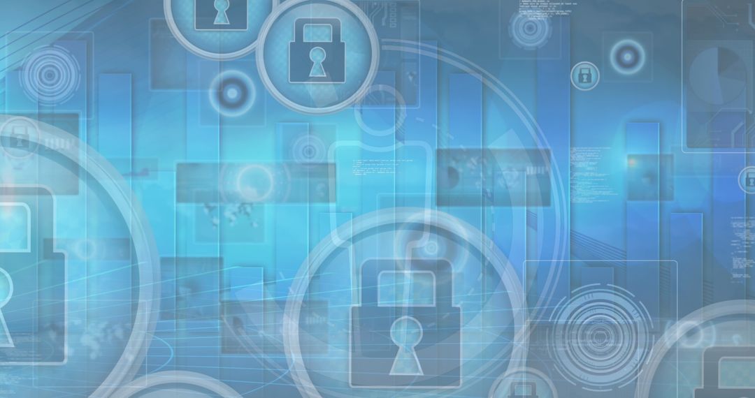 Data Security and Cybersecurity Abstract Technology Background