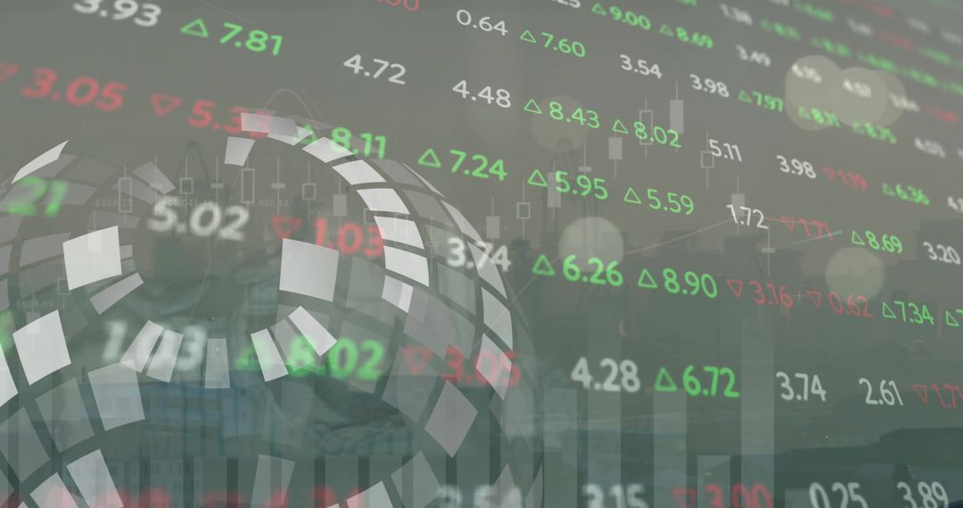 Abstract Digital Financial Data with Global Network Imagery