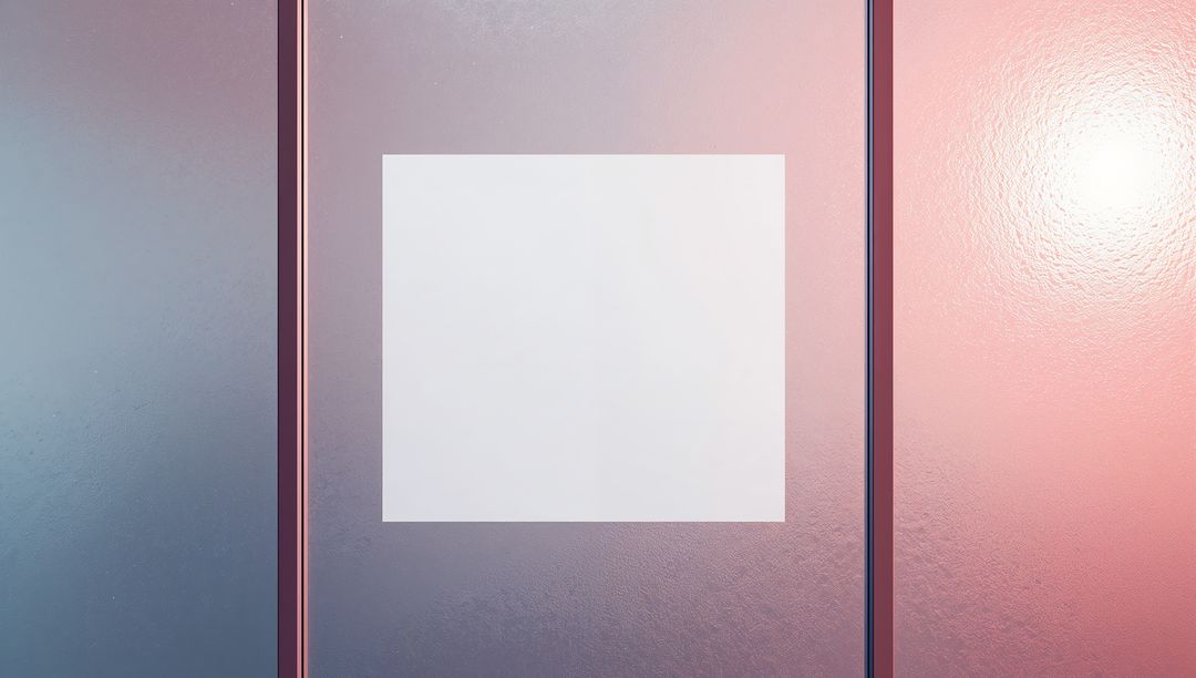 Minimalist White Panel on Gradient Metal Background