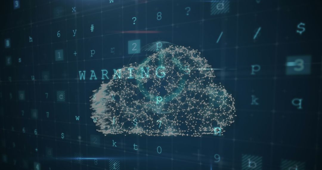 Cyber Security Cloud with Warning Message
