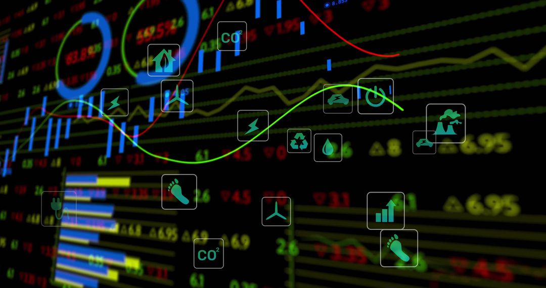 Sustainable Financial Dashboard with Analytics and Eco Icons