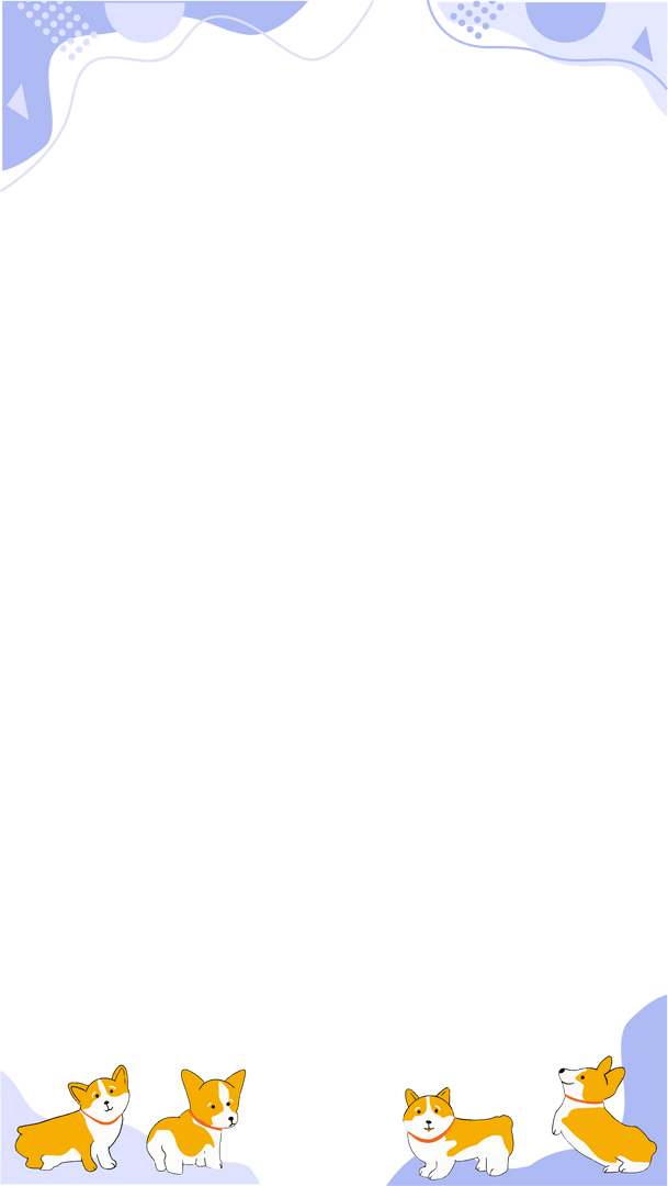 Playful Corgis in Decorative Square Transparent Frame