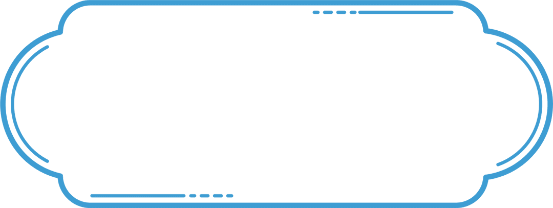 Blue Geometric Frame with Copy Space on Transparent Background