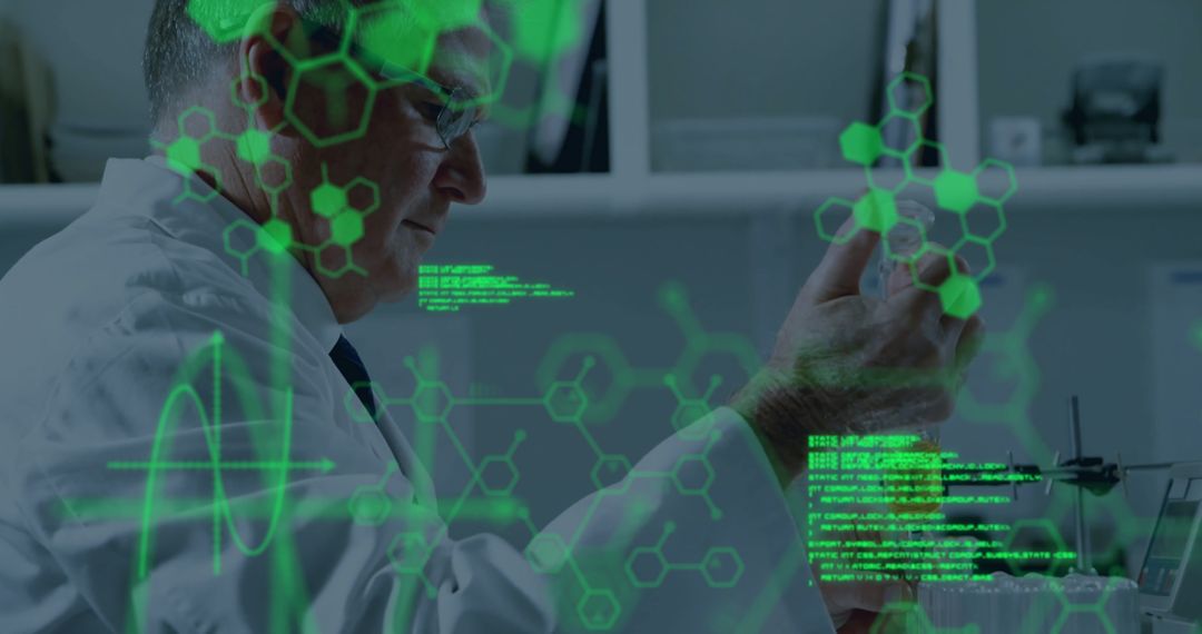 Innovative Scientist Analyzing Data in Laboratory Setting