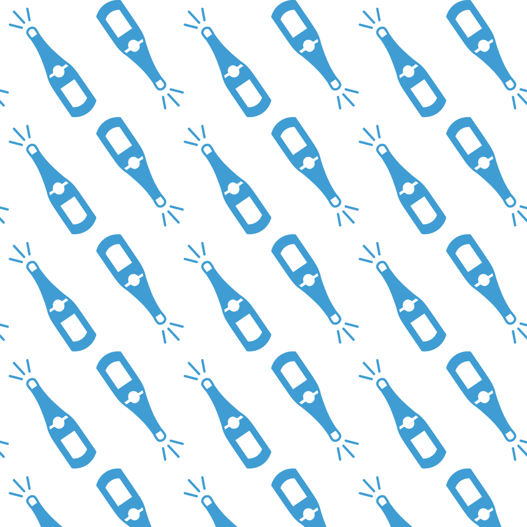 Champagne Bottle Pattern with Transparent Background for Festive Design