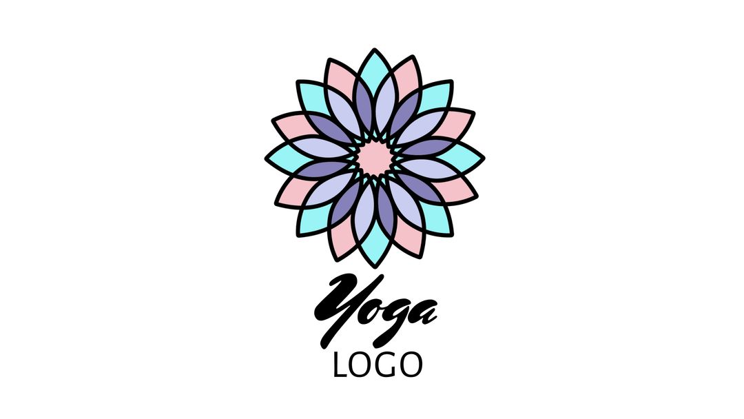 Colorful Lotus-Inspired Yoga Wellness Logo Design - Download Free Stock Templates Pikwizard.com