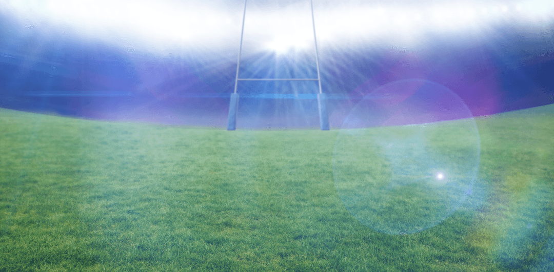 Football Field with Goal Post Isolated on Transparent Background