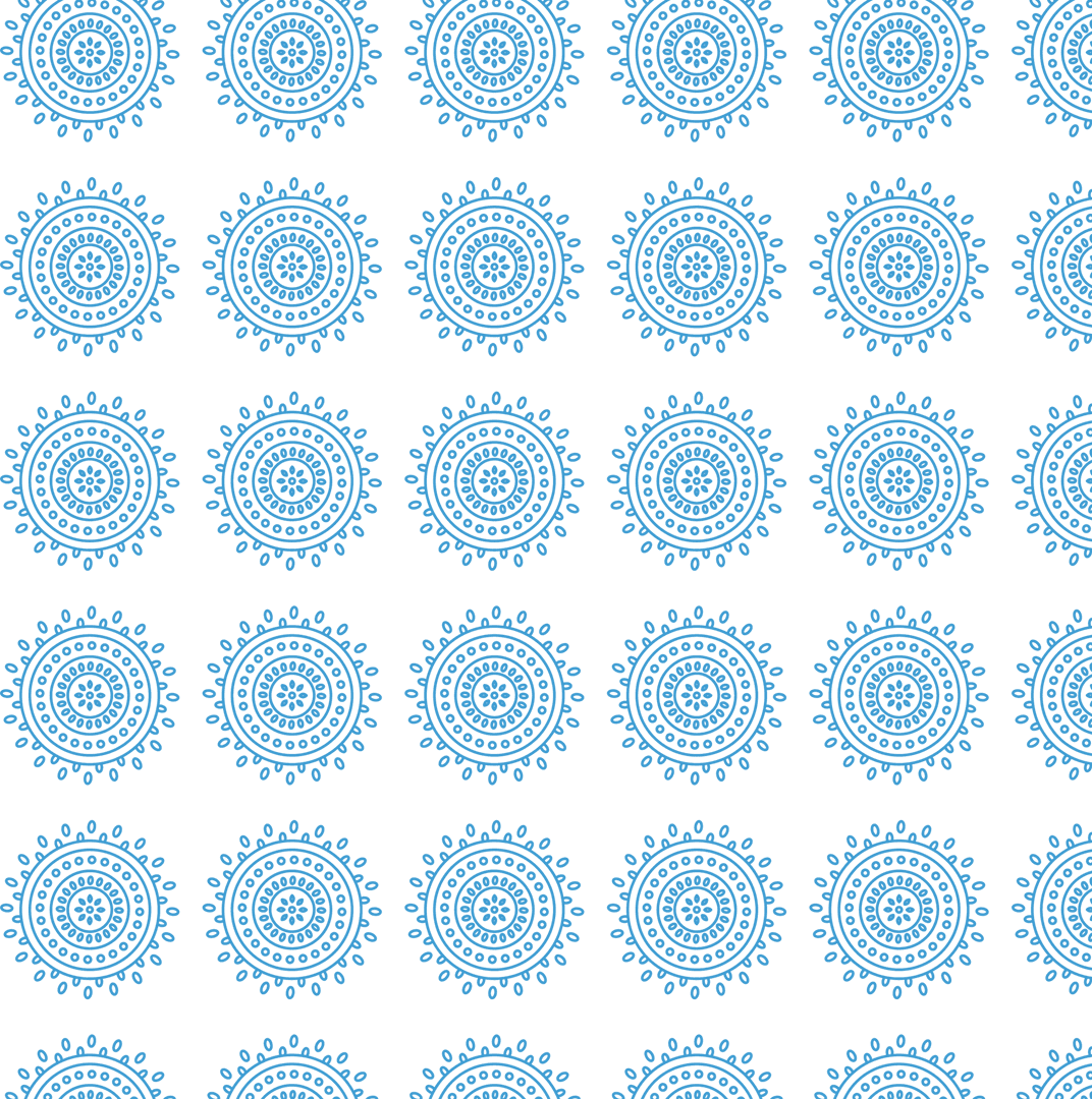 Blue Geometric Repeated Shapes with Transparent Background