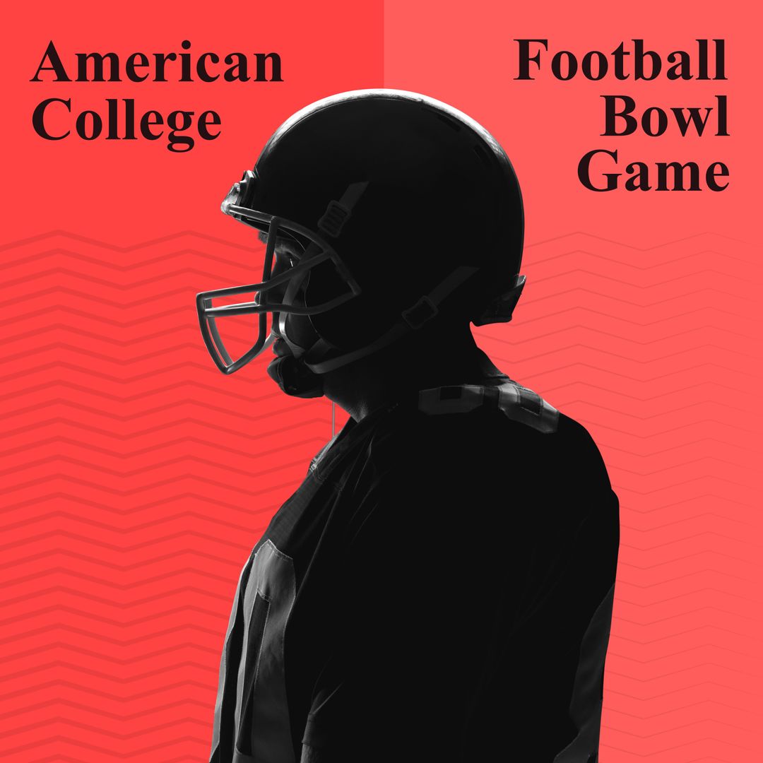 American College Football Player Profile With Bowl Game Announcement - Download Free Stock Templates Pikwizard.com