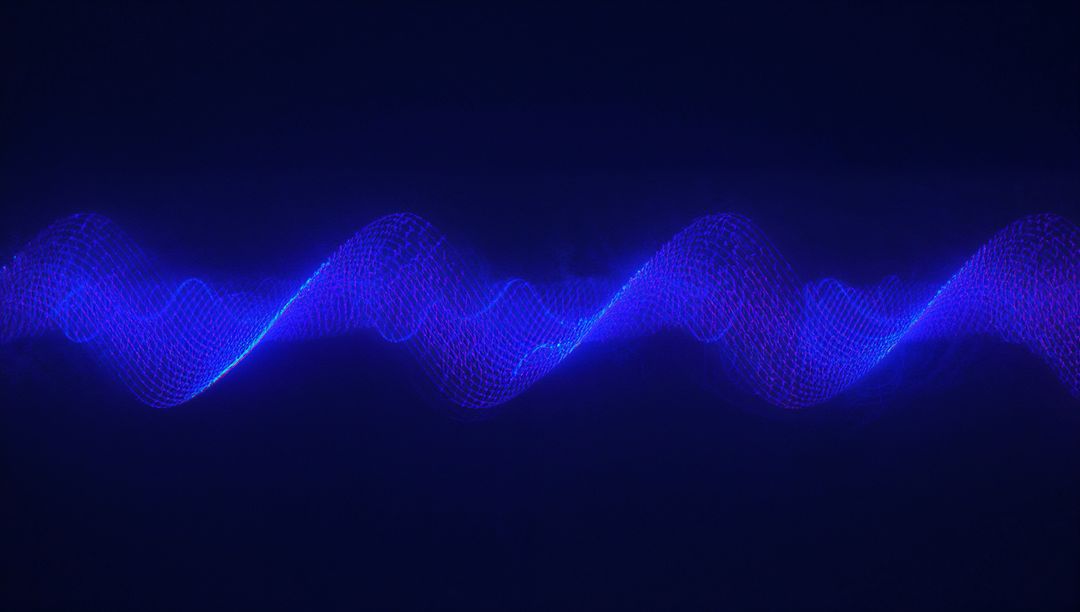 Flowing Blue Wave in Digital Concept Atmosphere