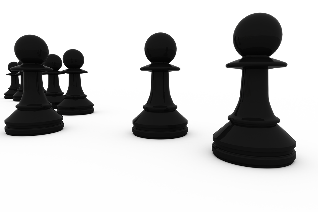 Black Chess Pawns Lined Up in Slick Transparent Formation - Download Free Stock Images Pikwizard.com