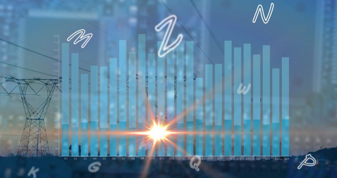 Abstract Energy and Technology Data Visualization with Sun Flare