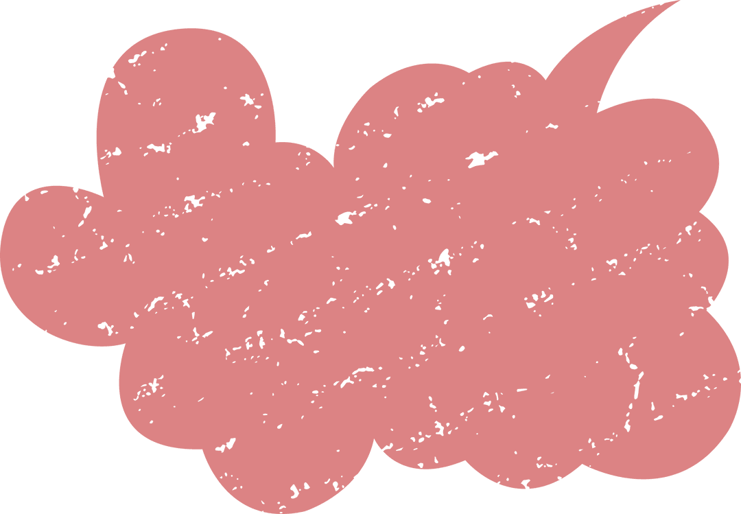 Transparent Pink Speech Bubble Illustration on Clear Background