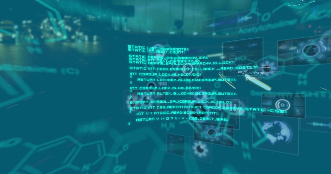 Digital Data Processing Concept Overlaying Urban Road