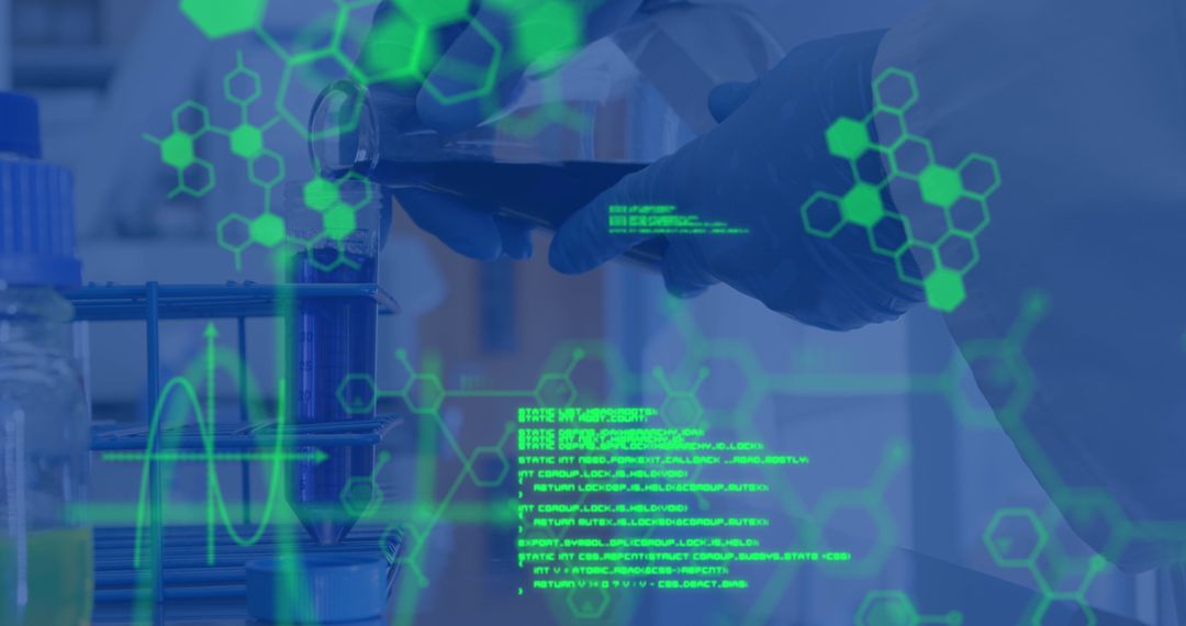 Scientist Analyzing Data in High Tech Scientific Laboratory