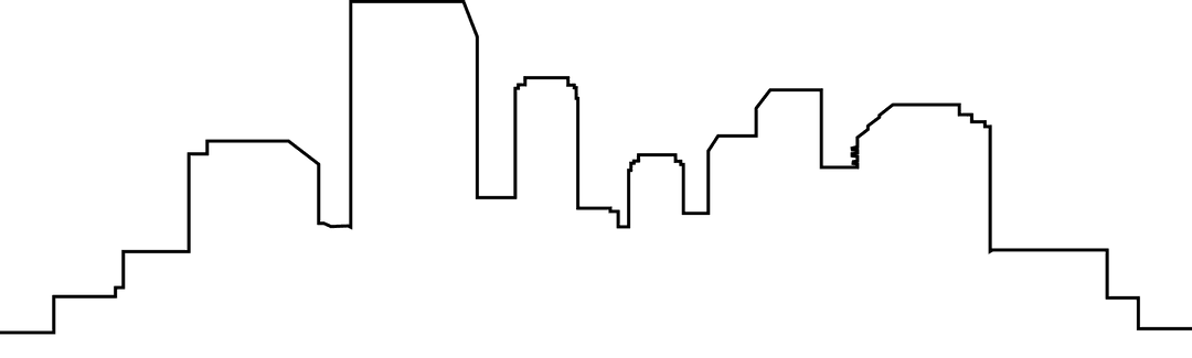 Transparent Cityscape Outline Vector Illustration