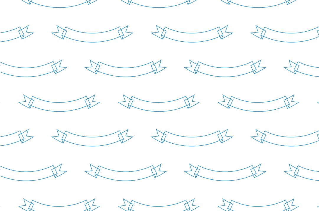 Seamless Blue Ribbons Pattern on Transparent Background