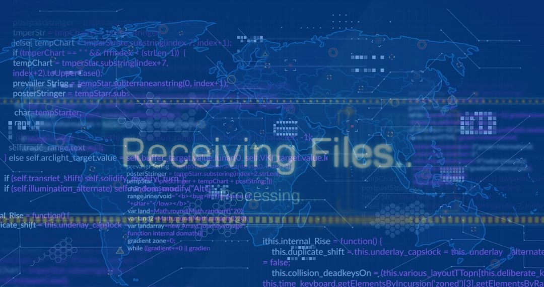 Data Processing Interface Over World Map in Blue - Free Images, Stock Photos and Pictures on Pikwizard.com