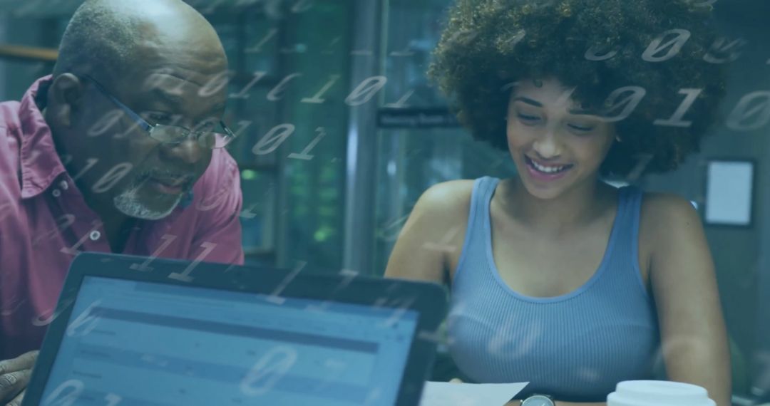 Diverse Professionals Collaborating Over Technology Concepts