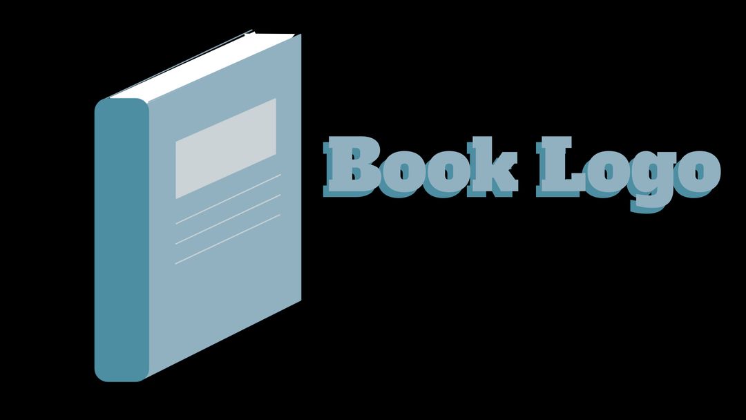 Stylized Book Logo Design with Bold Typography