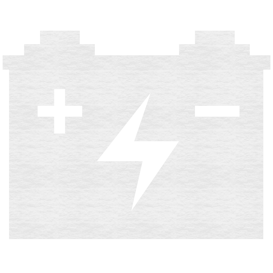 Digital Illustration of Car Battery on Transparent Background