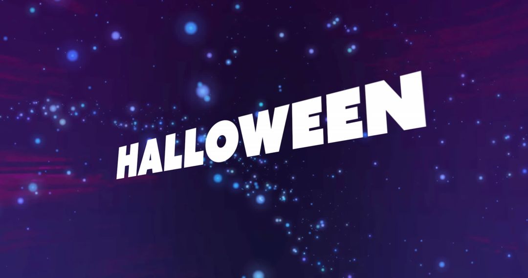 Vibrant Halloween Festive Text with Cosmic Glow