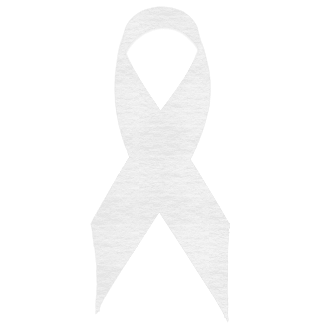 White Ribbon Icon On Transparent Background Free